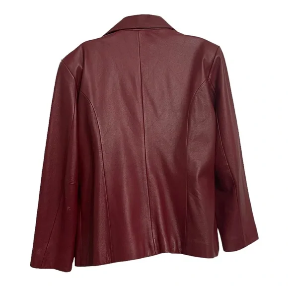 LEATHER JACKET Cranberry - Picture 2 of 6